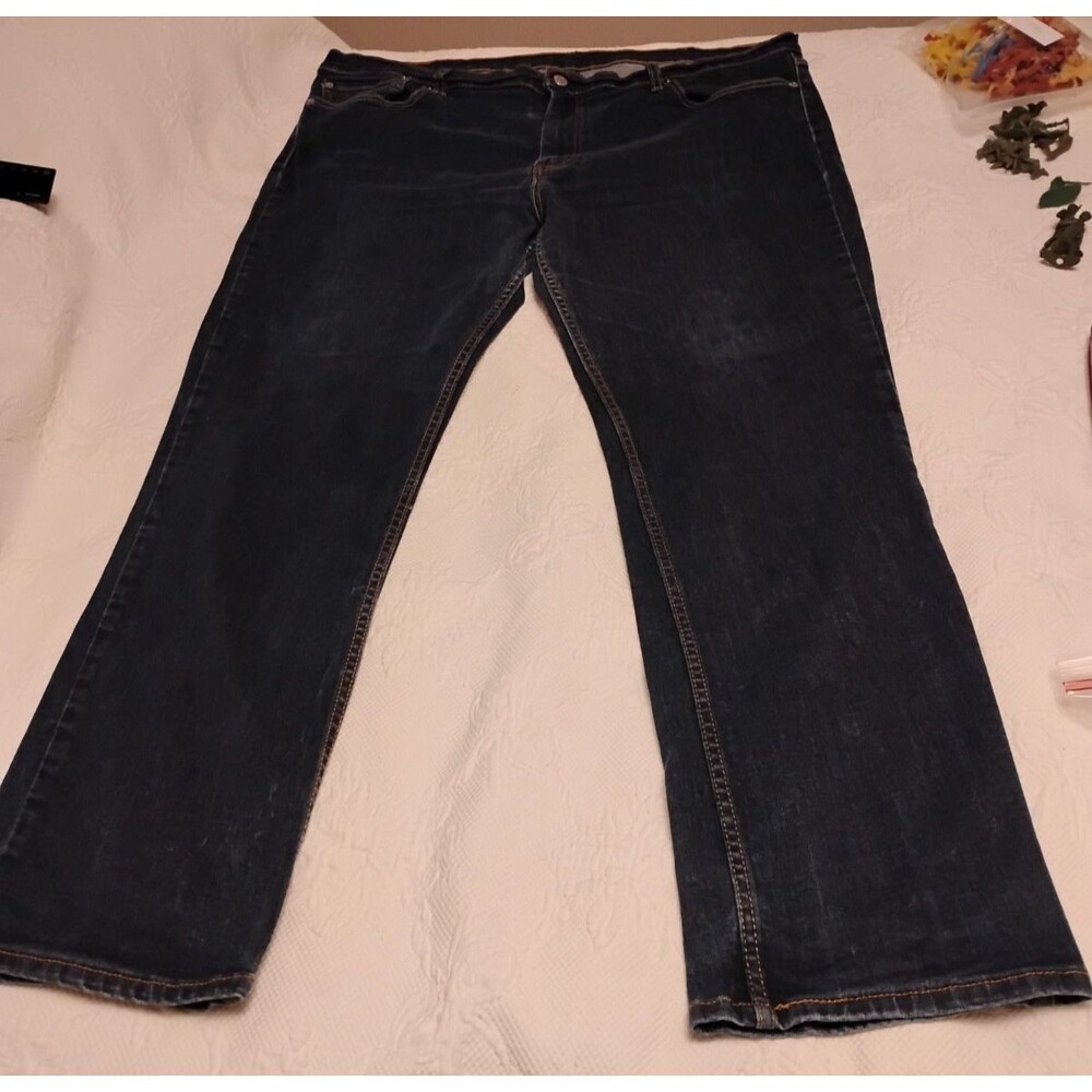 Levi's 511 Jeans Mens 42X32 Blue Denim Straight Leg Zip Fly